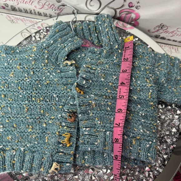 Animal button sweater crochet knitted cheetah elephant tiger leopard buttons - Picture 6 of 7